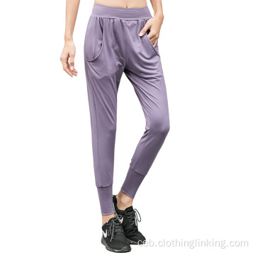 Ang pantalon nga taas nga Waist Yoga Workout Casual Loose pant